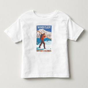 Skier Carrying Snow Skis - Whistler, BC Canada Toddler T-Shirt