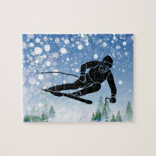 Skier Design Jigsaw Puzzle