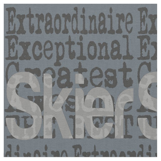 Skier Extraordinaire Fabric (Close Up)