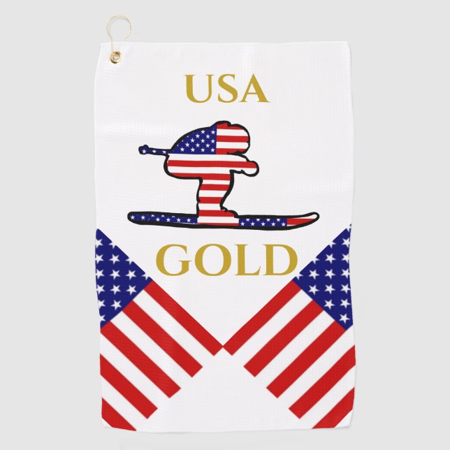 SKIER GOLF TOWEL (Front)