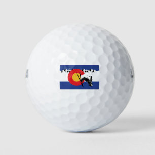 Skier-in--Colorado-Flag Golf Balls