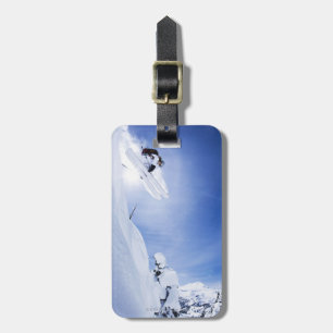 Skier Jumping Luggage Tag