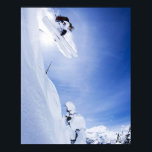 Skier Jumping Poster<br><div class="desc">Skier jumping on snowy slope | Jakob Helbig | AssetID: 142021939</div>