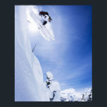 Skier Jumping Poster<br><div class="desc">Skier jumping on snowy slope | Jakob Helbig | AssetID: 142021939</div>