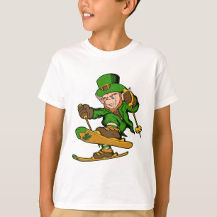 Skier Leprechaun St. Patrick's Day Skiing T-Shirt