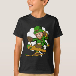 Skier Leprechaun St. Patrick's Day Skiing T-Shirt