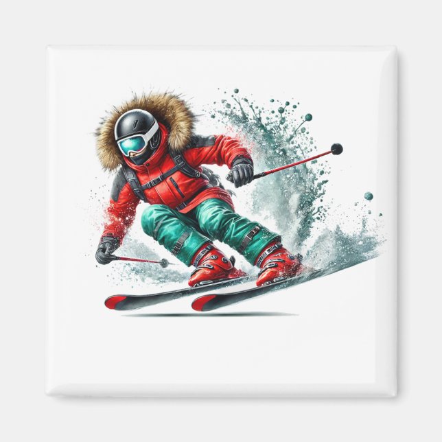 Skier Magnet   (Front)