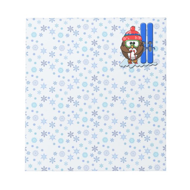 skier owl notepad (Front)