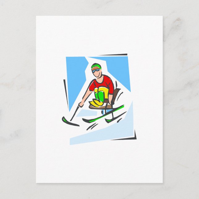 Skier Postcard (Front)