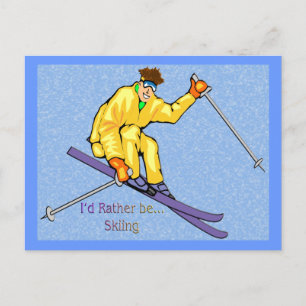 Skier Postcard