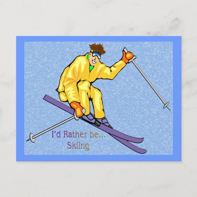 Skier Postcard (Front)