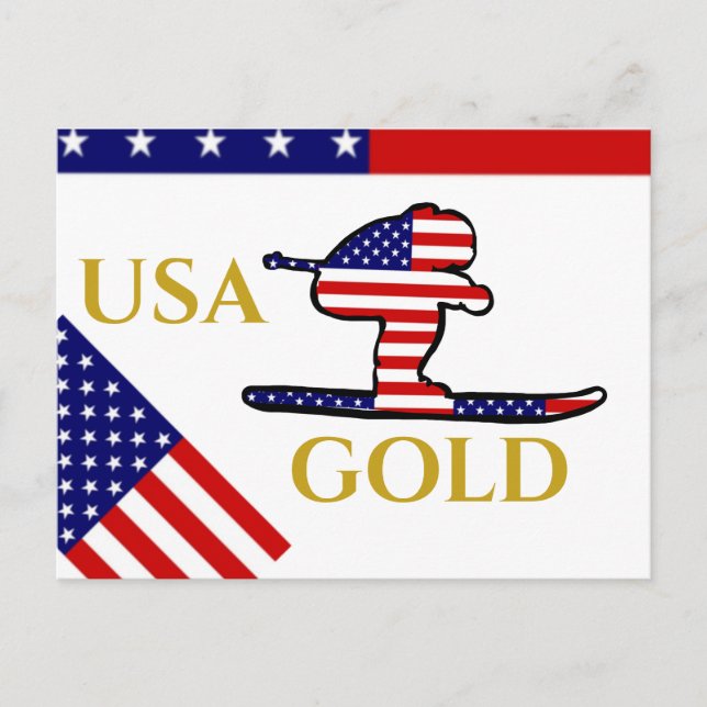 SKIER POSTCARD (Front)