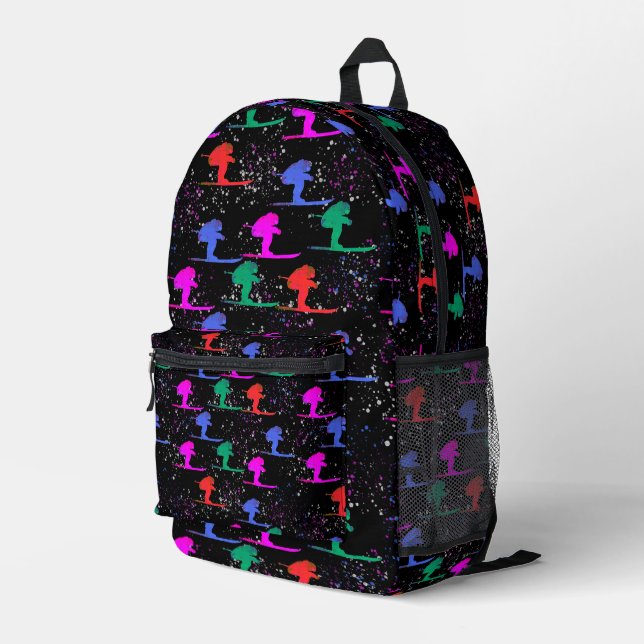 SKIER PRINTED BACKPACK (Back Corner Right)