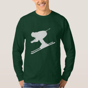 Skier Silhouette Men's Basic Long Sleeve T-Shirt