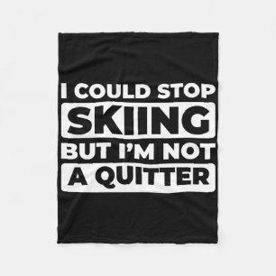Skier Ski - Winter Sports Skiing Fleece Blanket