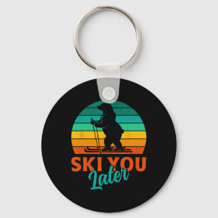 Skier Ski You Later Funny Skiing Kids  Key Ring