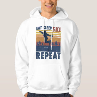 Skier Skiing Funny Saying Gift Hoodie