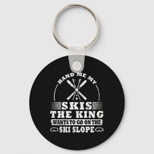 Skier Skiing Key Ring