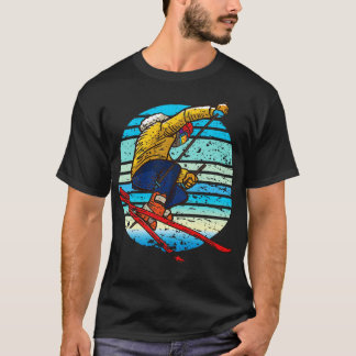 Skier Skiing Retro T-Shirt