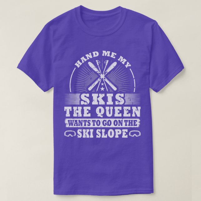 Skier Skiing T-Shirt (Design Front)