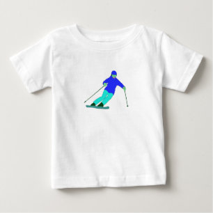 Skier Snow Skiing  Baby T-Shirt