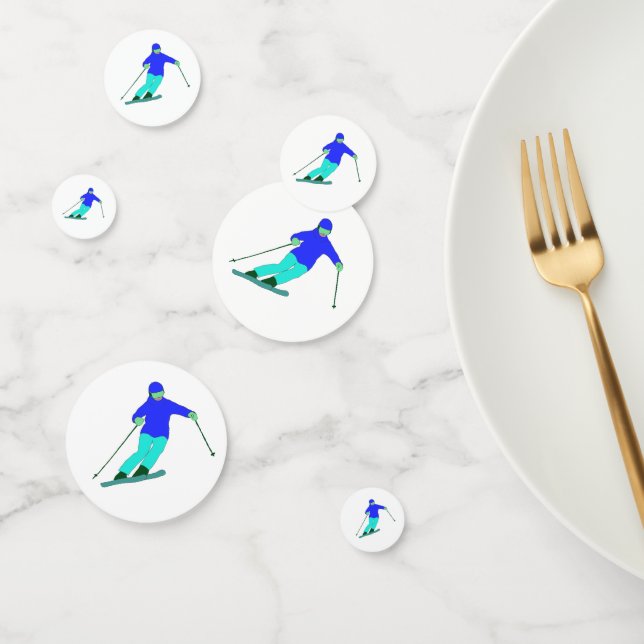 Skier Snow Skiing Ski Party  Confetti (Group)