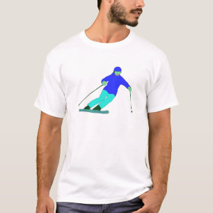 Skier Snow Skiing   T-Shirt