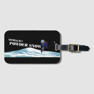  Skier, Snowboarder Luggage Tag