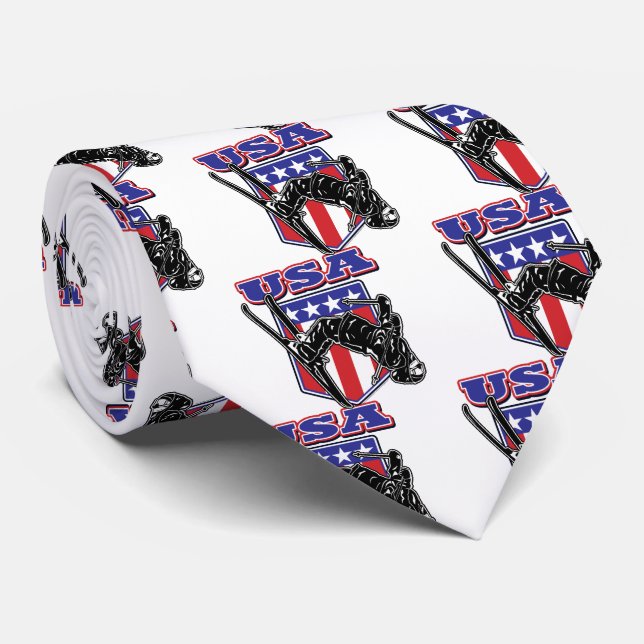 Skier USA Tie (Rolled)