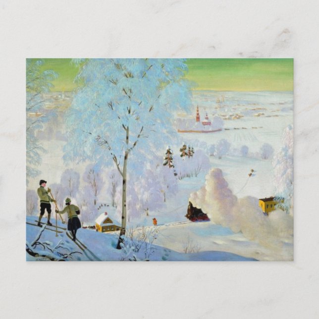 Skiers 1919 postcard (Front)