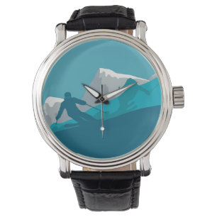 Skiers Alpine Skiing Sport Ski Party Watch