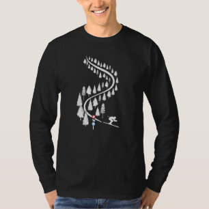 Skiers Apres Ski Powder In Deep Snow Cool Ski T-Shirt