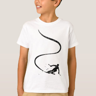 Skiers Downhill Mountains Ski Sport Ski Skiing Gif T-Shirt