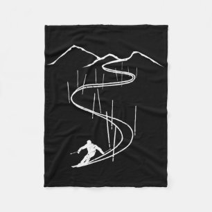 Skiers fleece blanket