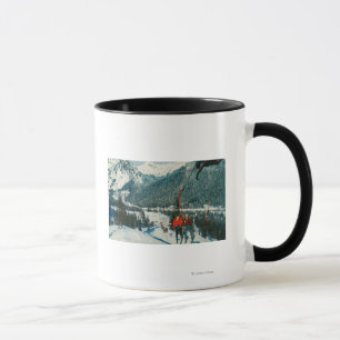 Skiers on the ChairliftSnoqualmie Pass, WA Mug