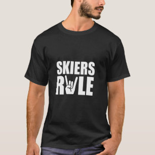 Skiers Rule Snow Water Fan T-Shirt