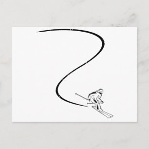 Skiers   Ski Skis Skiing Winter Gifts Postcard