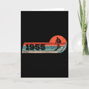 Skiers Skier Vintage Born 1955 Birthday Skiing Ski Card
