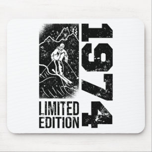 Skiers Skier Vintage Born 1974 Birthday Skiing Ski Mouse Mat