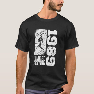 Skiers Skier Vintage born 1989 Birthday Skiing Ski T-Shirt