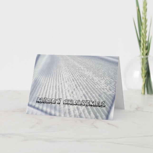 Skiers / Snowboarders Christmas Holiday Card (Front)