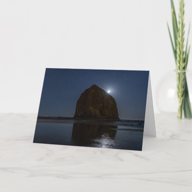Skies Above Haystack Rock | Cannon Beach, Oregon Card (Front)