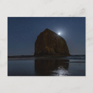 Skies Above Haystack Rock   Cannon Beach, Oregon Postcard