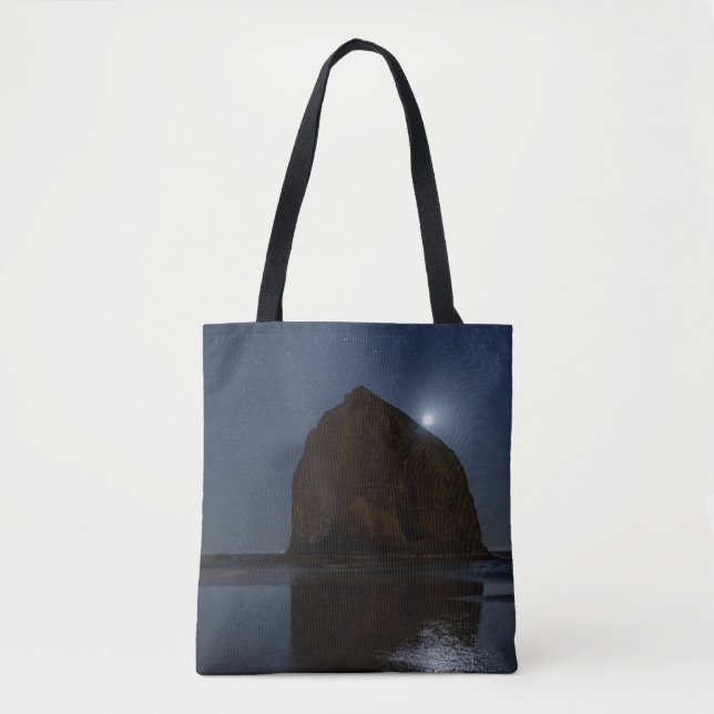 Skies Above Haystack Rock | Cannon Beach, Oregon Tote Bag (Front)