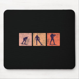 Skies Biathlon Winter Sports Ski Slope Skiing Biat Mouse Mat