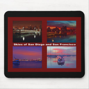 Skies of San Diego and San Francisco Mouse Mat