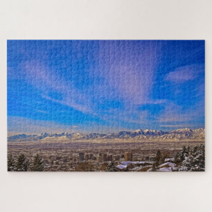 Skies Over Salt Lake City, Utah - 20x30 - 1014 pc Jigsaw Puzzle