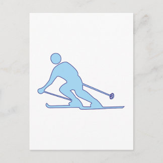 Skifahrer Schifahrer skier Postcard
