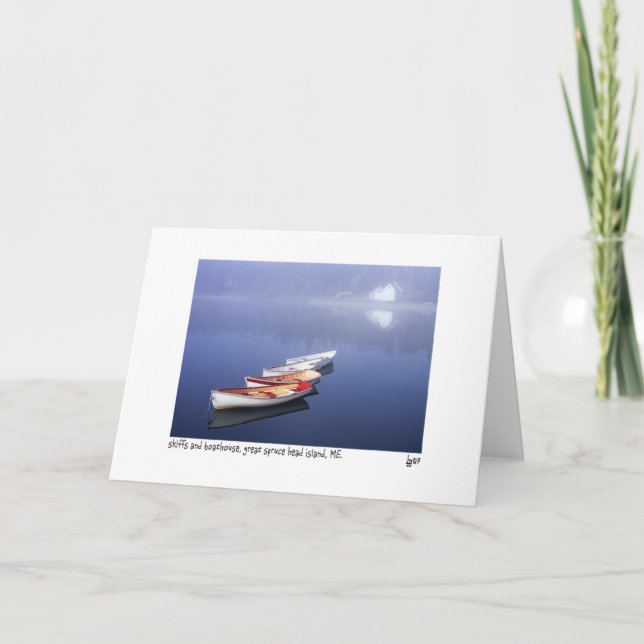 skiffs and boathouse card (Front)