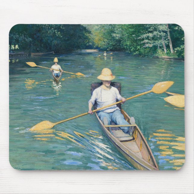 Skiffs by Gustave Caillebotte Mouse Mat (Front)